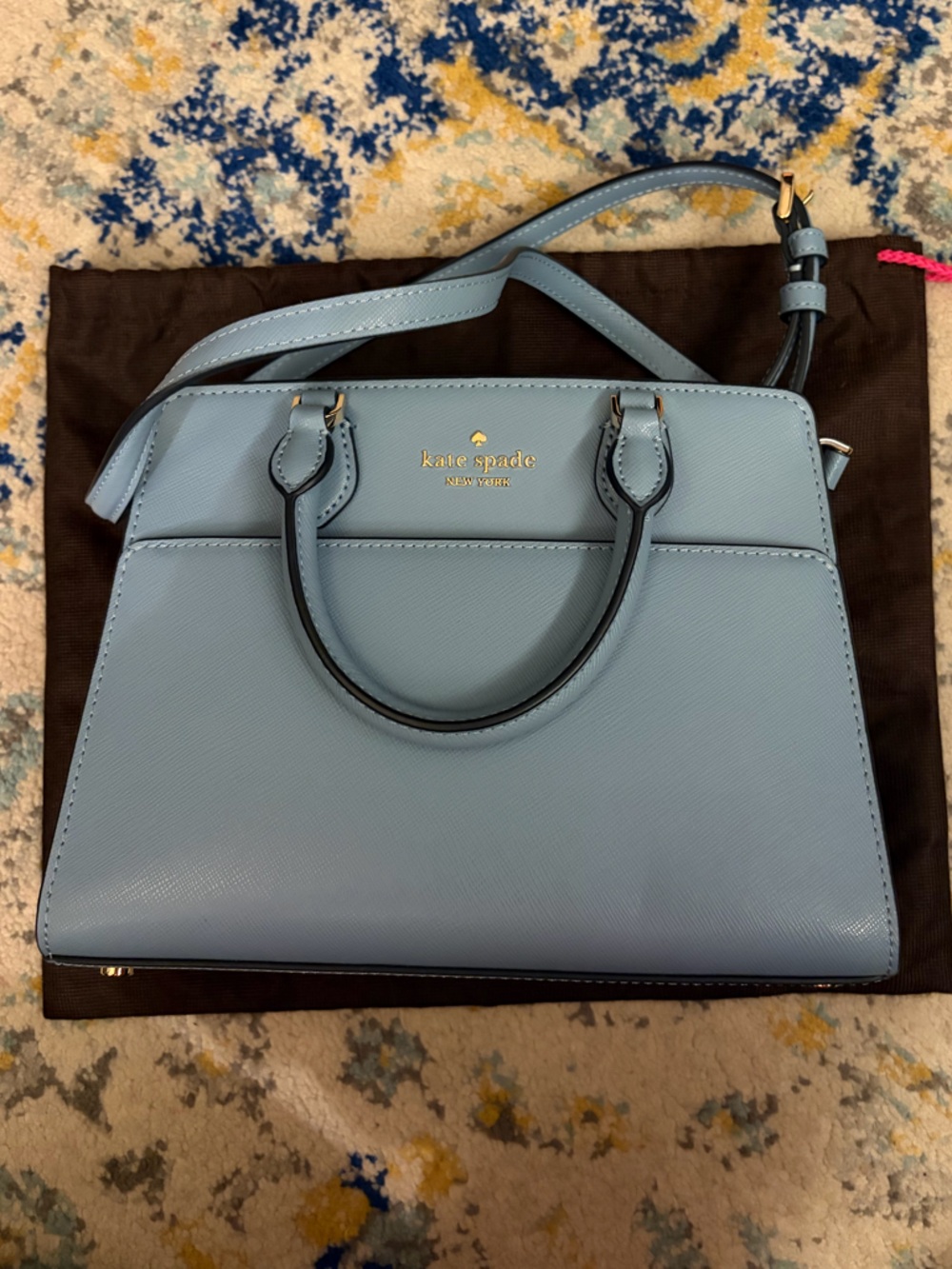 kate spade Light Blue Madison Saffino Leather Satchel